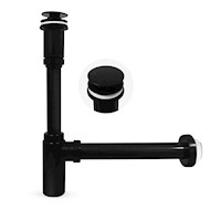 Trampa minimalista black con desagüe push